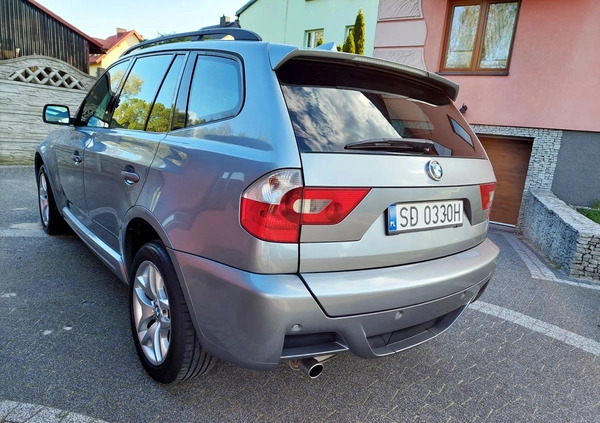 BMW X3 cena 28400 przebieg: 200310, rok produkcji 2006 z Poręba małe 352